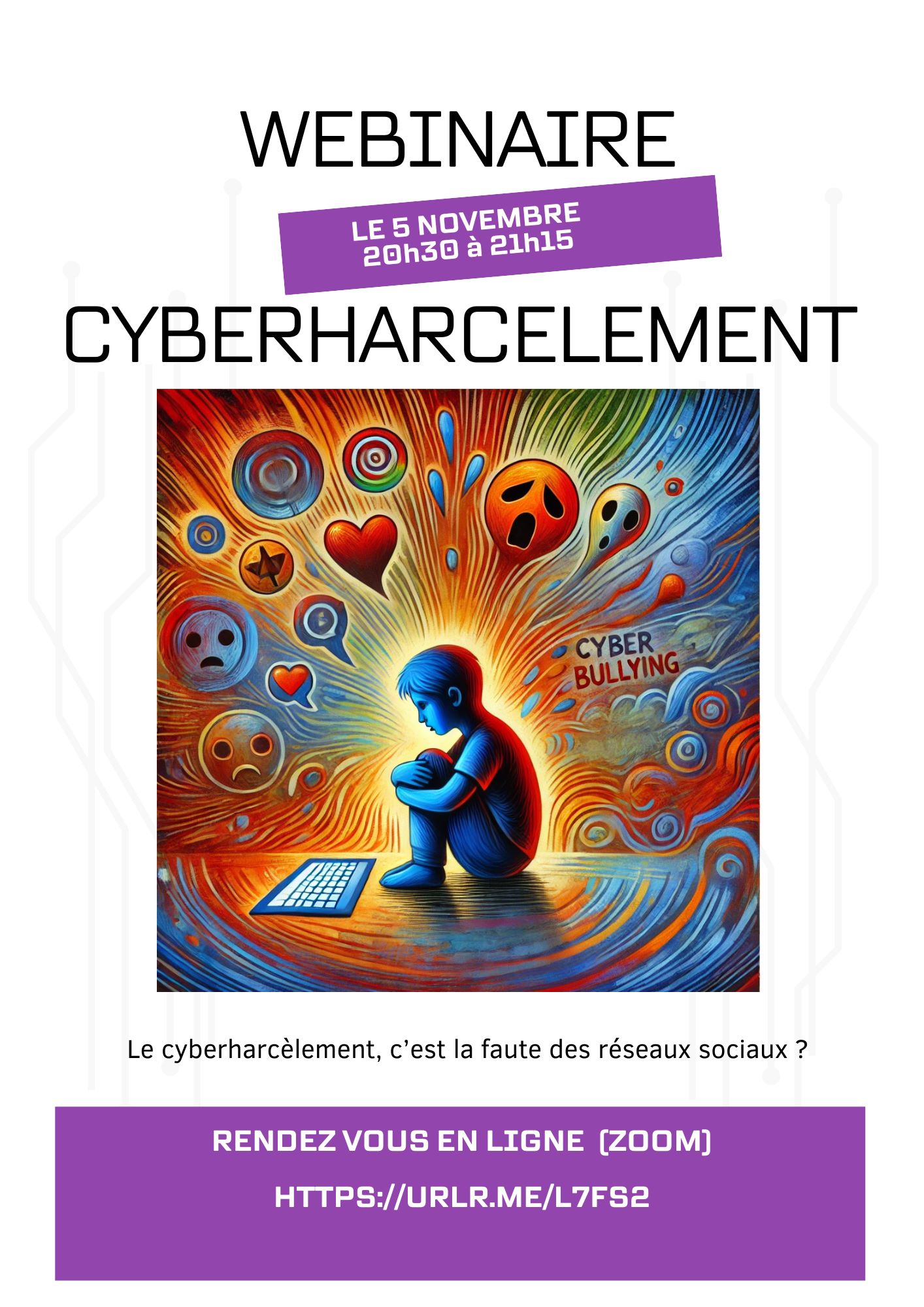 Flyer événement conférence cybersécurité entreprise pour site