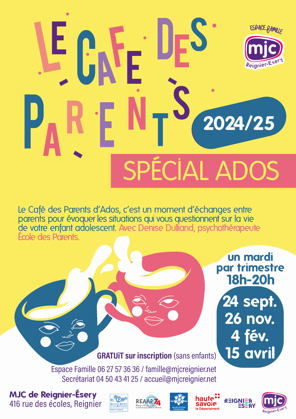 MJC Reignier Café des Parents ados 2024 2025