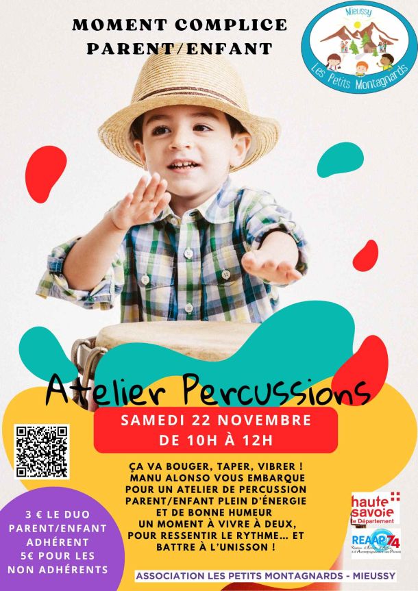enfant percussions couleurs