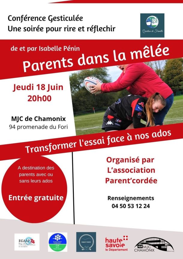 affiche melee rugby parent adolescente