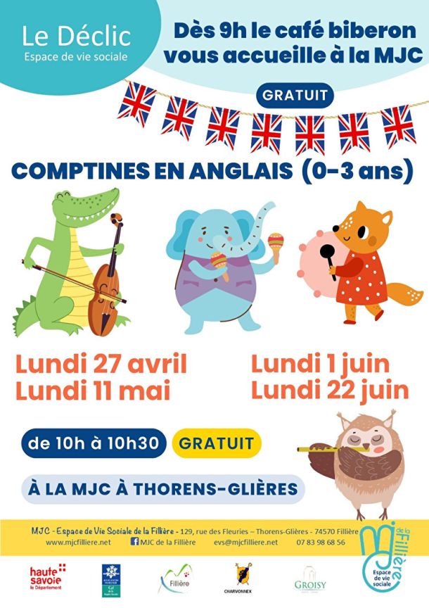 affiche comptines anglais animaux musique