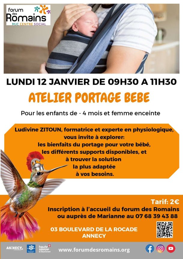 bébé portage écharpe maman