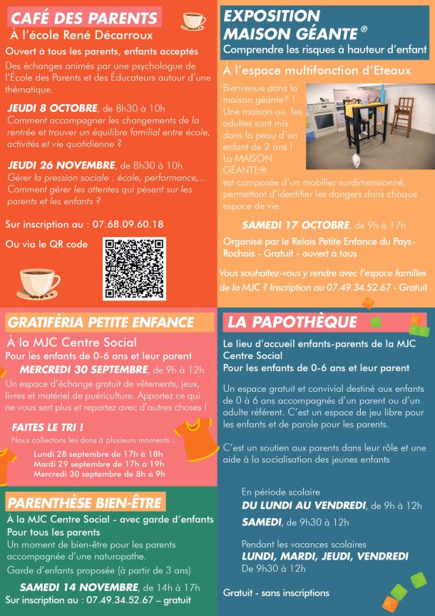 automne de la parentalite feuilles orange rouge